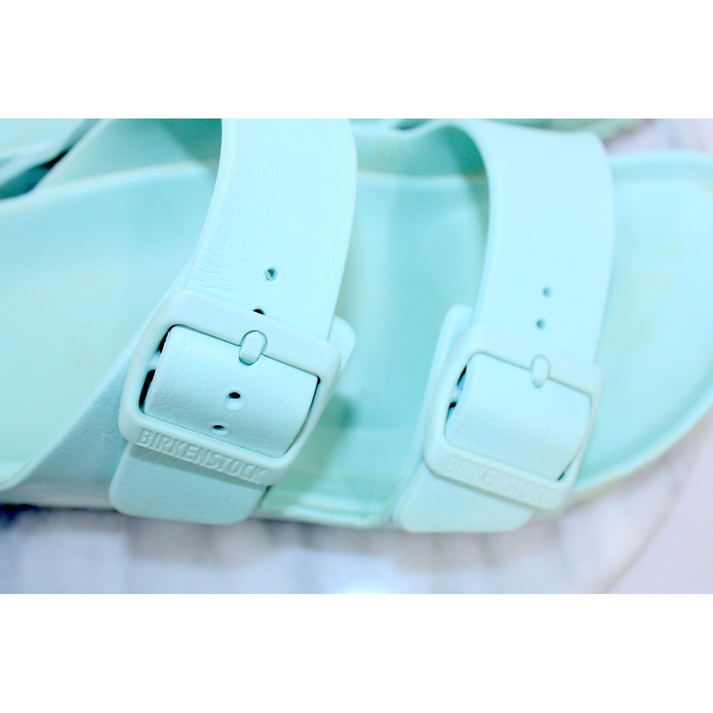 Birkenstock Arizona EVA Sandals Mint Green Seafoam Slides Mens 6 Womens 8 EU 39 - Picture 5 of 9